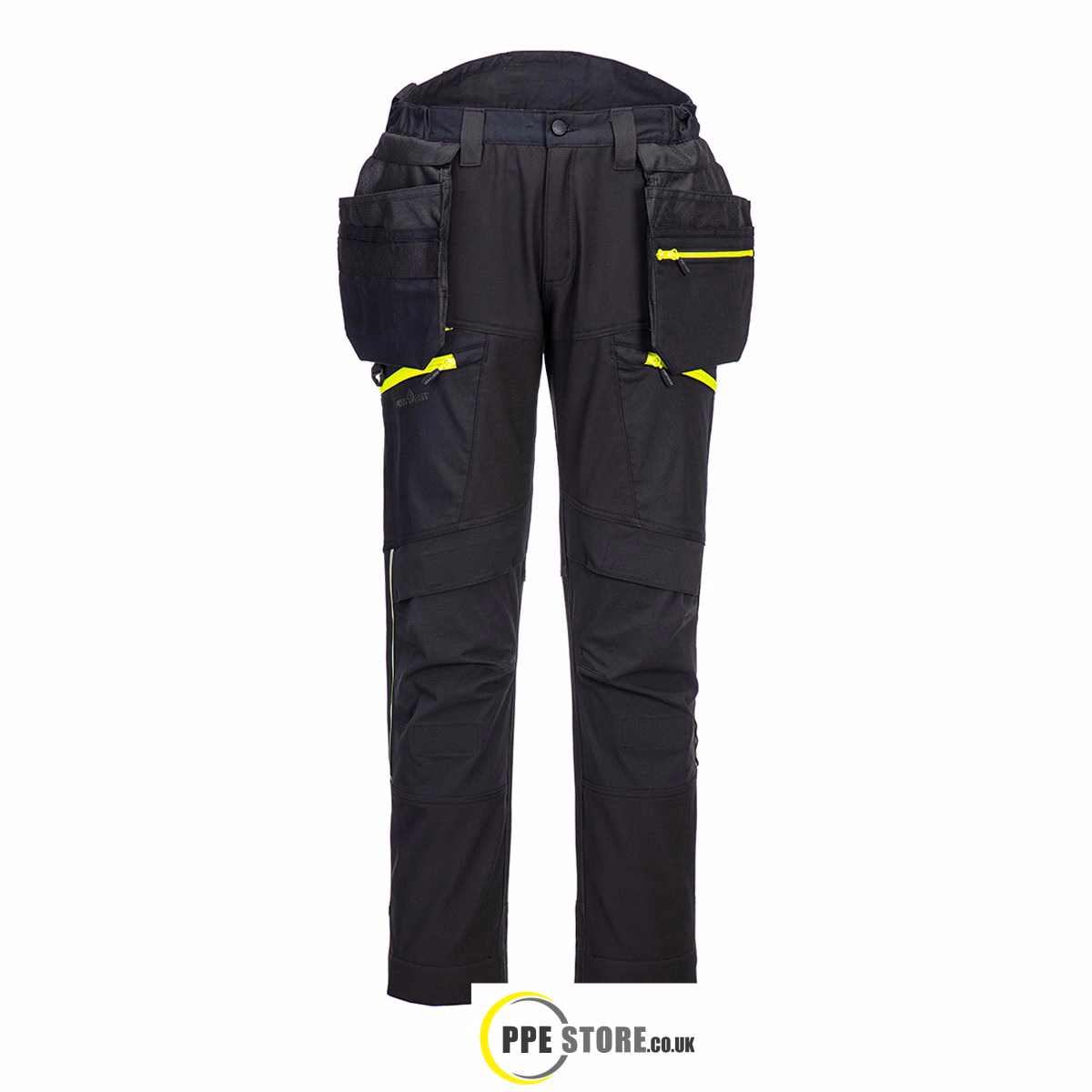 Portwest DX4 DX450 Softshell Detachable Holster Pocket Trouser - Black