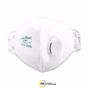 Portwest P351 FFP3 Valved Dolomite Fold Flat Respirator (Box 20)