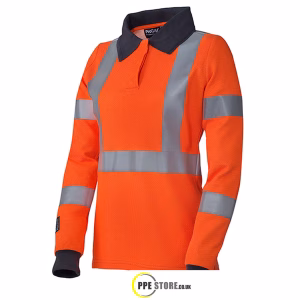 ProGARM 5292 Hi-Vis Orange Ladies ARC L/S Polo Shirt