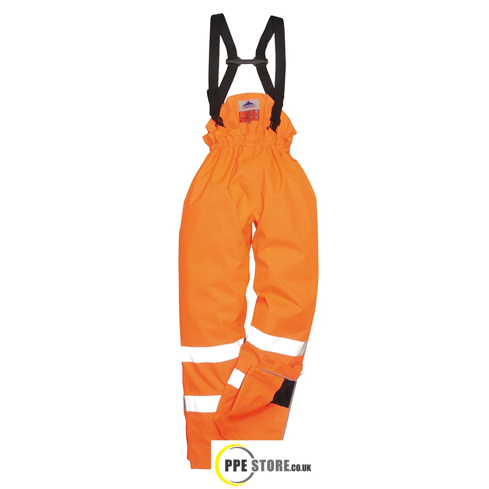 Portwest S781 Bizflame Rain Lined- Hi-Vis Antistatic FR Trouser