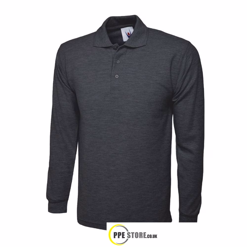 Uneek Clothing UC113 Longsleeve Poloshirt - Various Colours - Image 3