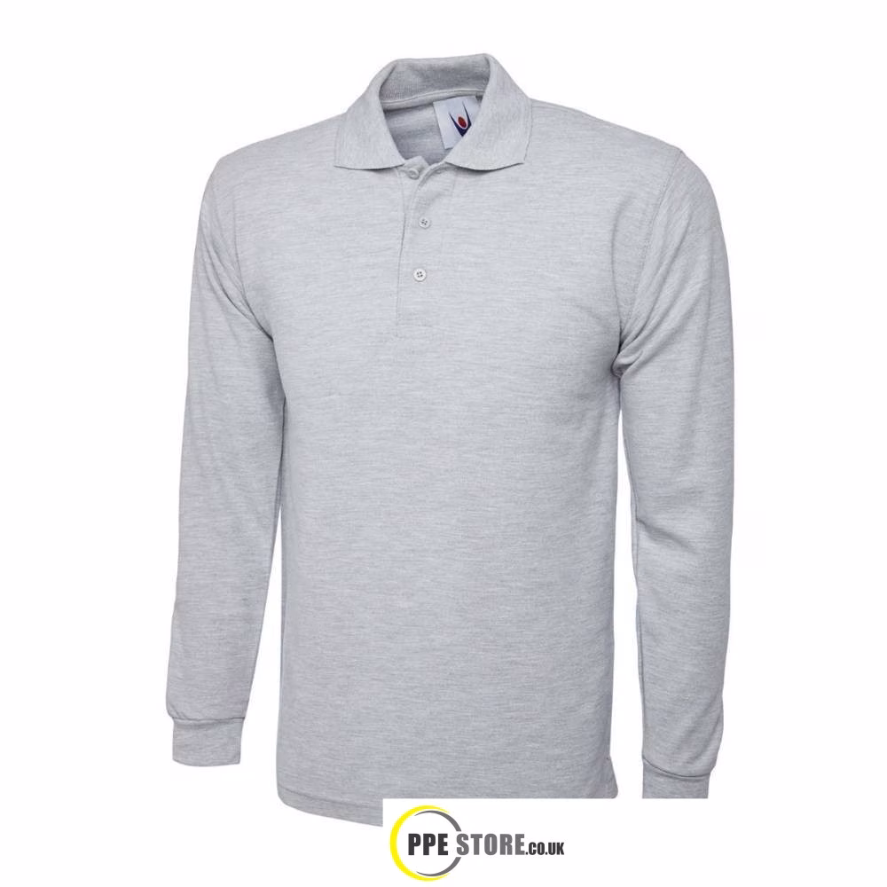Uneek Clothing UC113 Longsleeve Poloshirt - Various Colours - Image 4