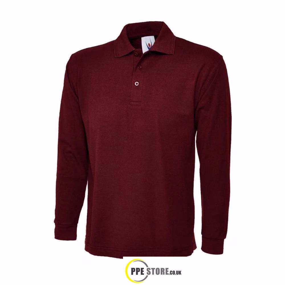 Uneek Clothing UC113 Longsleeve Poloshirt - Various Colours - Image 5