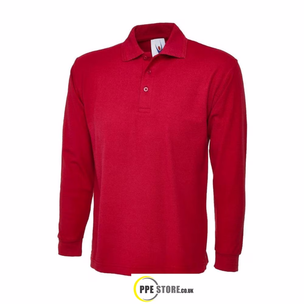 Uneek Clothing UC113 Longsleeve Poloshirt - Various Colours - Image 7