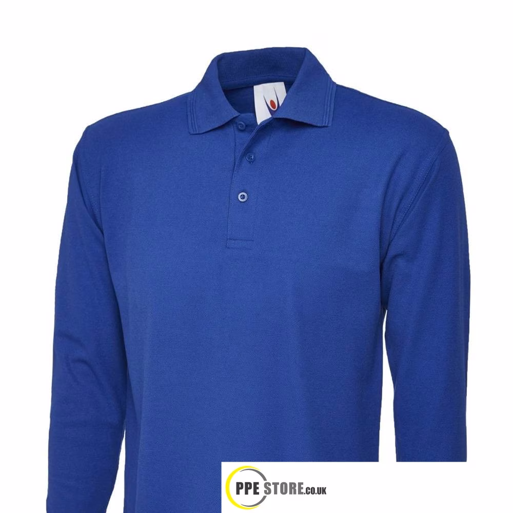 Uneek Clothing UC113 Longsleeve Poloshirt - Various Colours - Image 8