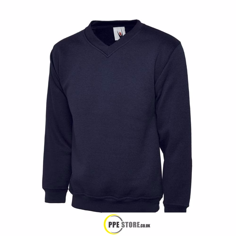 Uneek Clothing UC204 Premium V-Neck Sweatshirt - Image 3