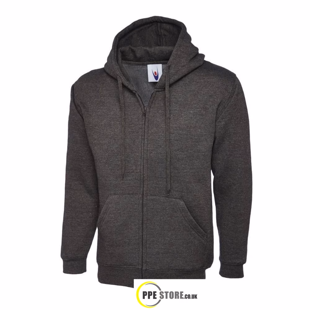 Uneek Clothing UC504 Adults Classic Full Zip Hooded Sweatshirt - Image 4