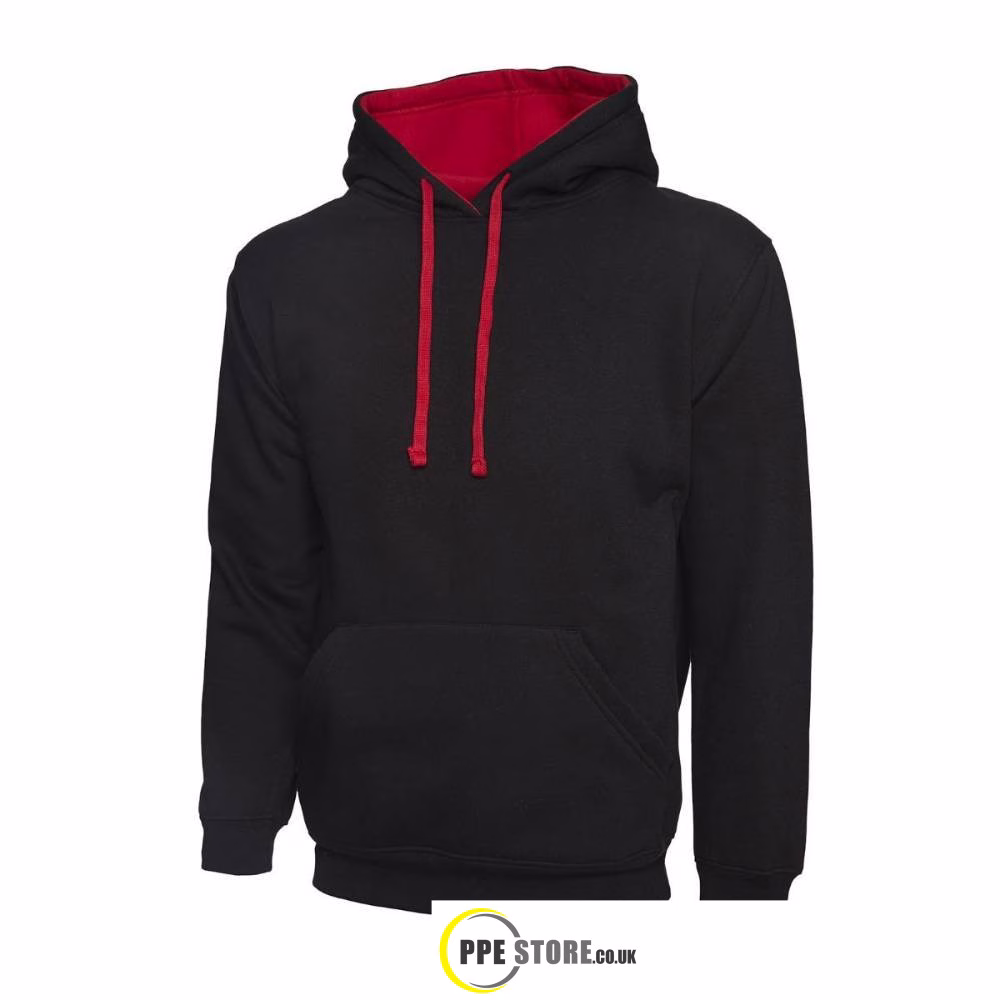 Uneek Clothing UC507 Contrast Hooded Sweatshirt
