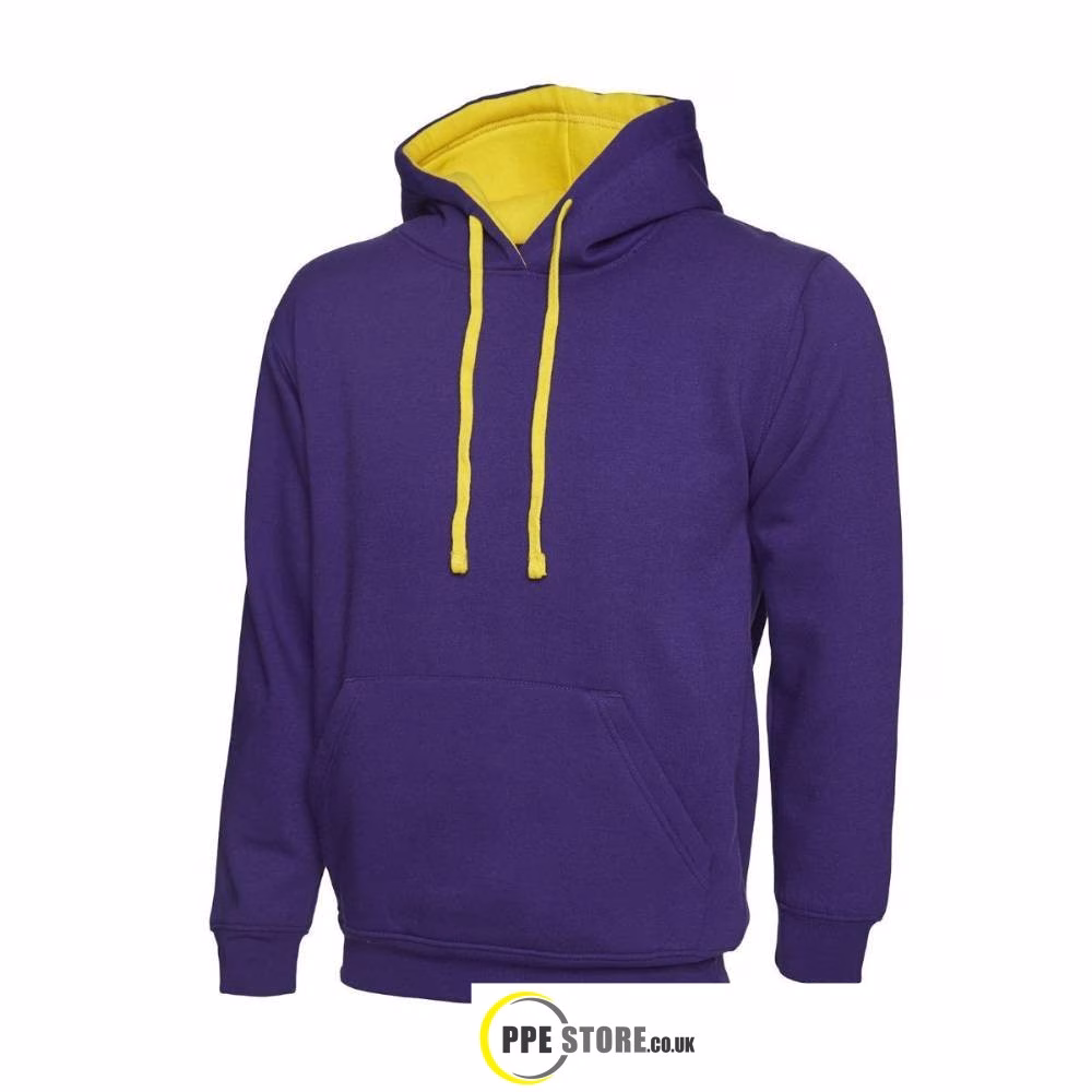 Uneek Clothing UC507 Contrast Hooded Sweatshirt - Image 9