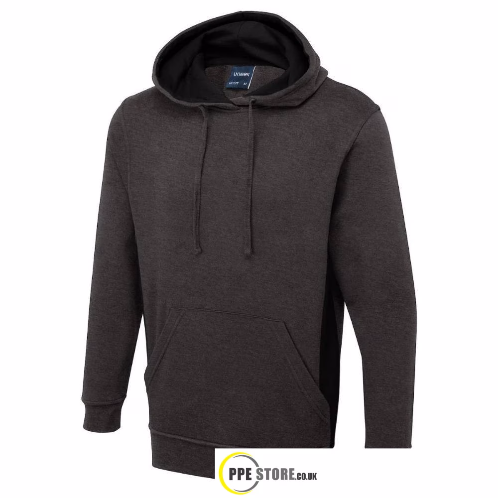 Uneek Clothing UC517 Two Tone Hooded Sweatshirt - Image 4