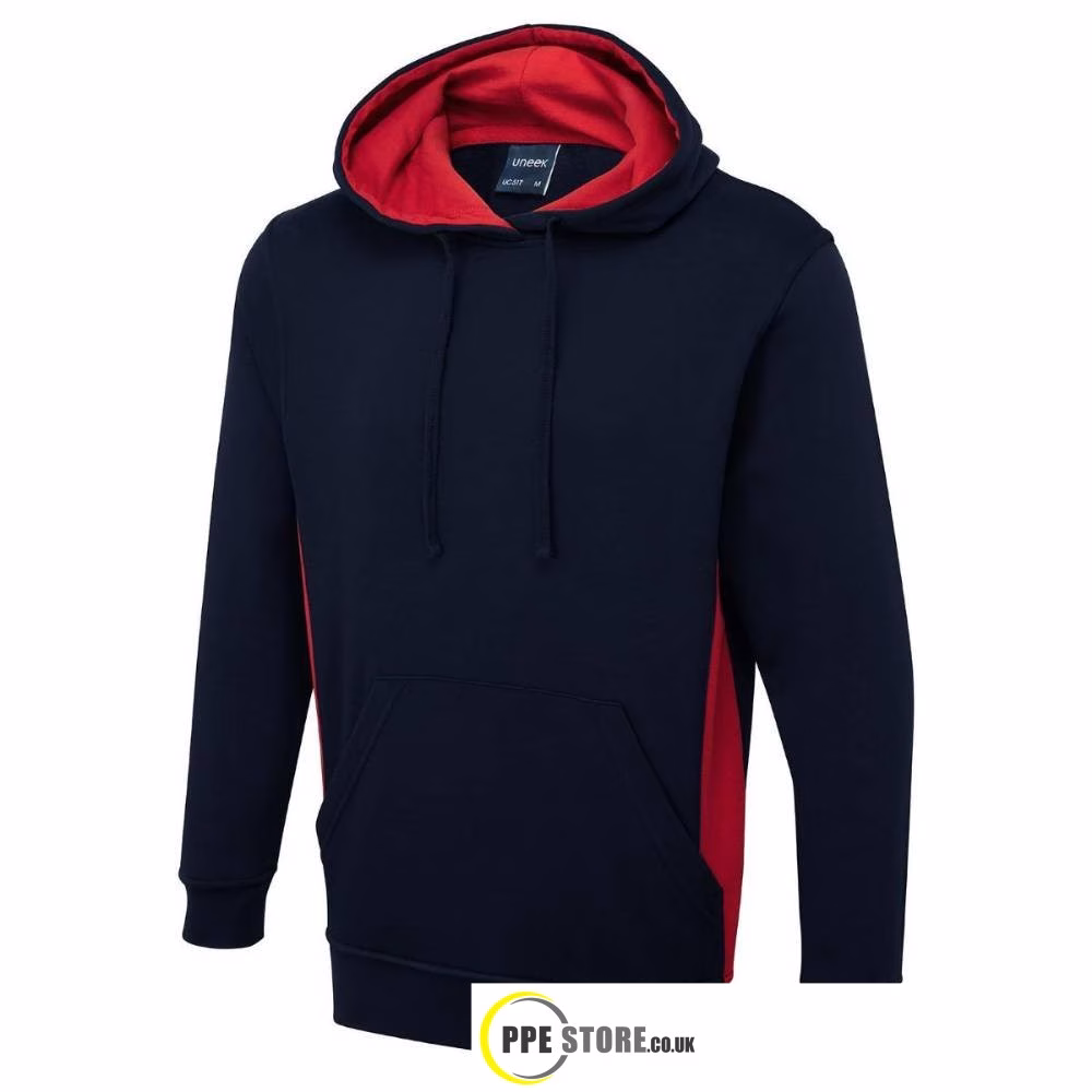 Uneek Clothing UC517 Two Tone Hooded Sweatshirt - Image 5