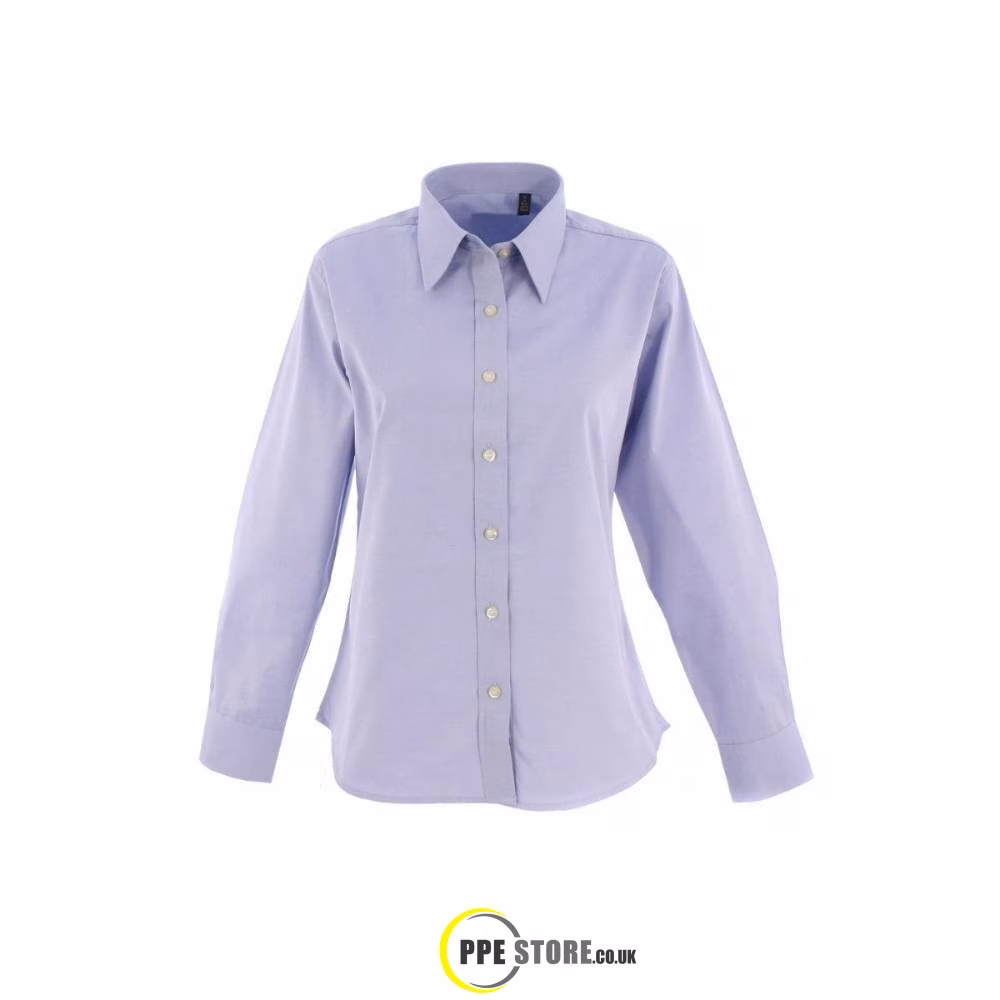Uneek Clothing UC703 Ladies Pinpoint Oxford Full Sleeve Shirt - Image 3