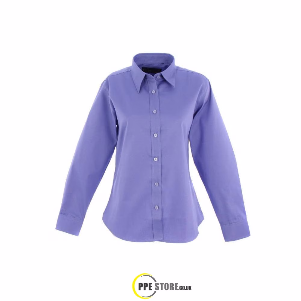 Uneek Clothing UC703 Ladies Pinpoint Oxford Full Sleeve Shirt - Image 4