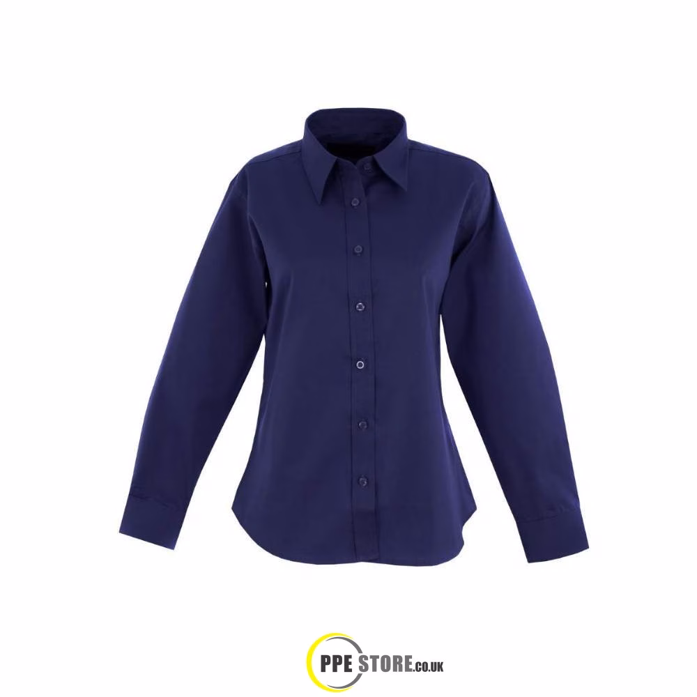 Uneek Clothing UC703 Ladies Pinpoint Oxford Full Sleeve Shirt - Image 5