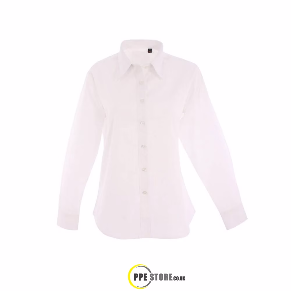 Uneek Clothing UC703 Ladies Pinpoint Oxford Full Sleeve Shirt - Image 7