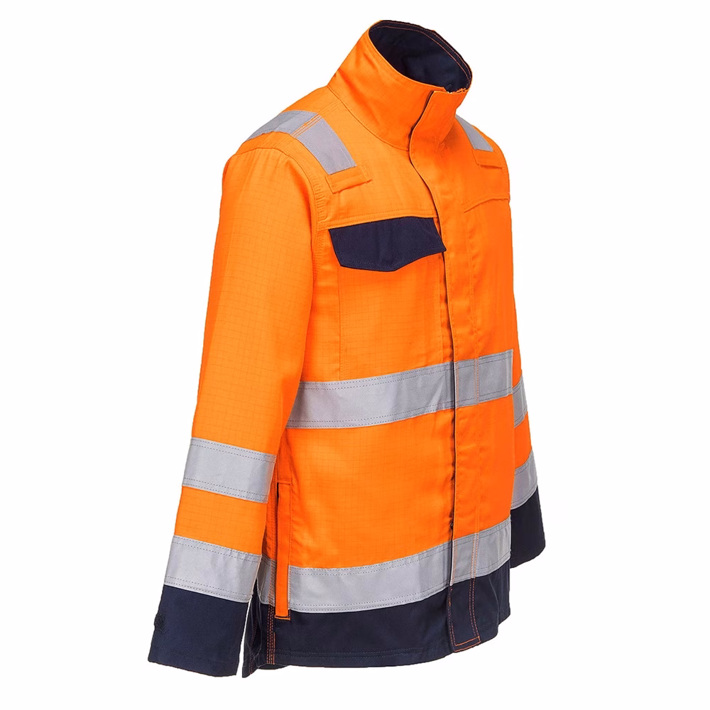 Portwest MV35 Modaflame RIS Orange/Navy Jacket - Image 6