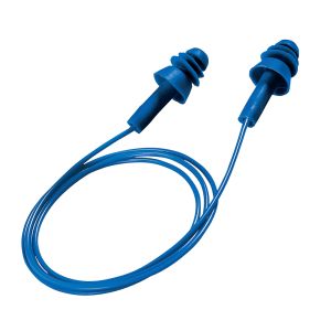 uvex whisper+ detec, with cord, blue, Medium SNR 27 (50 Pairs)