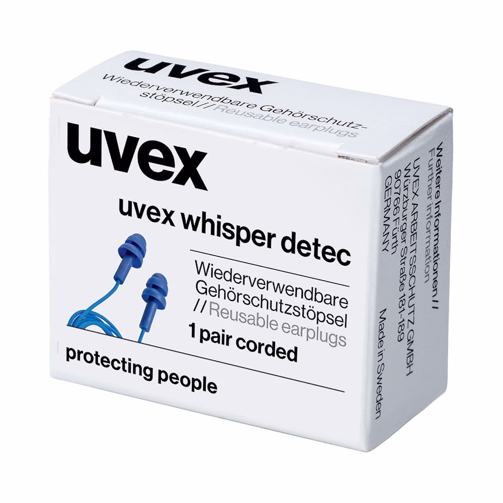 uvex whisper detec, with cord, blue, Medium SNR 23 (50 Pairs) - Image 3