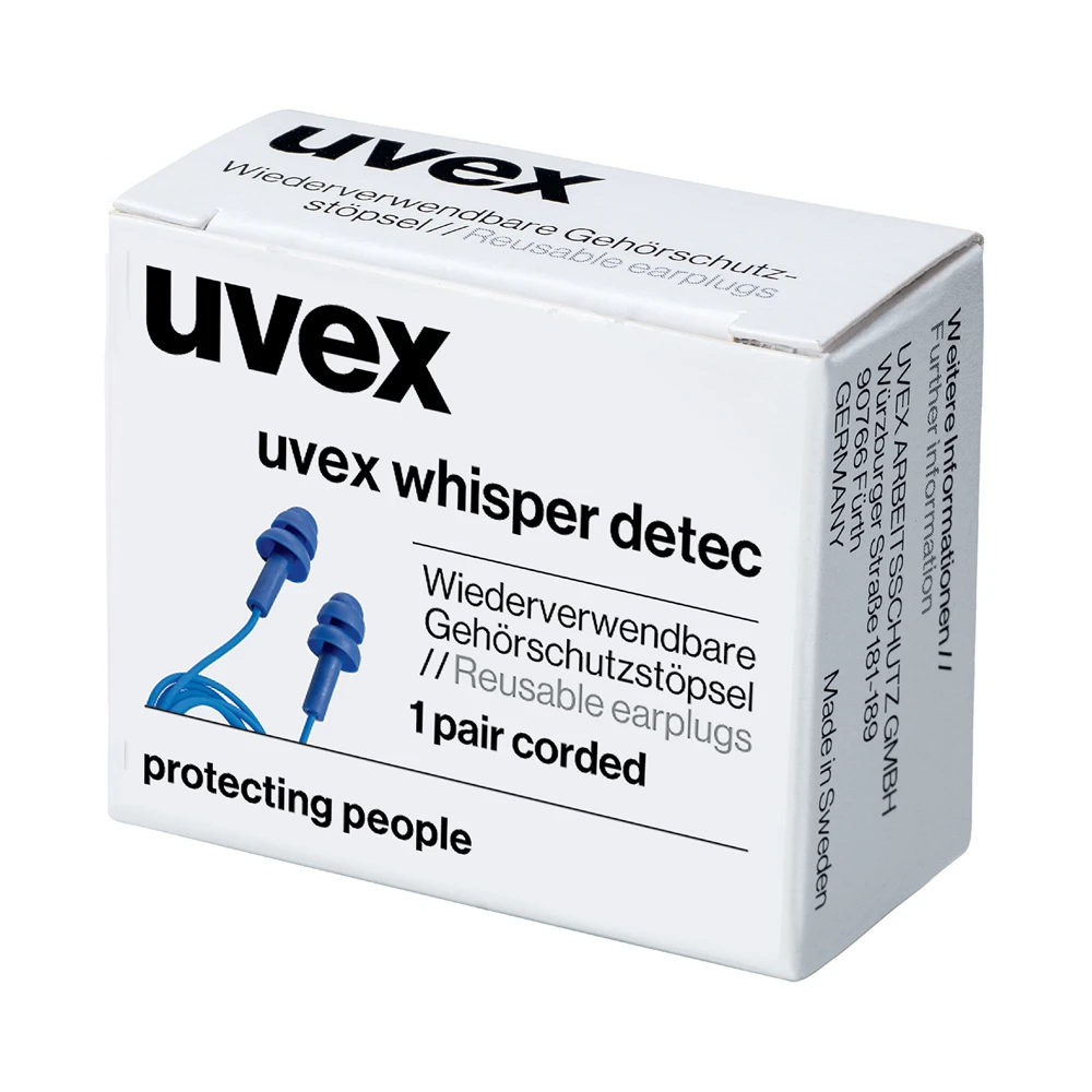 uvex whisper detec, with cord, blue, Medium SNR 23 (50 Pairs) - Image 3