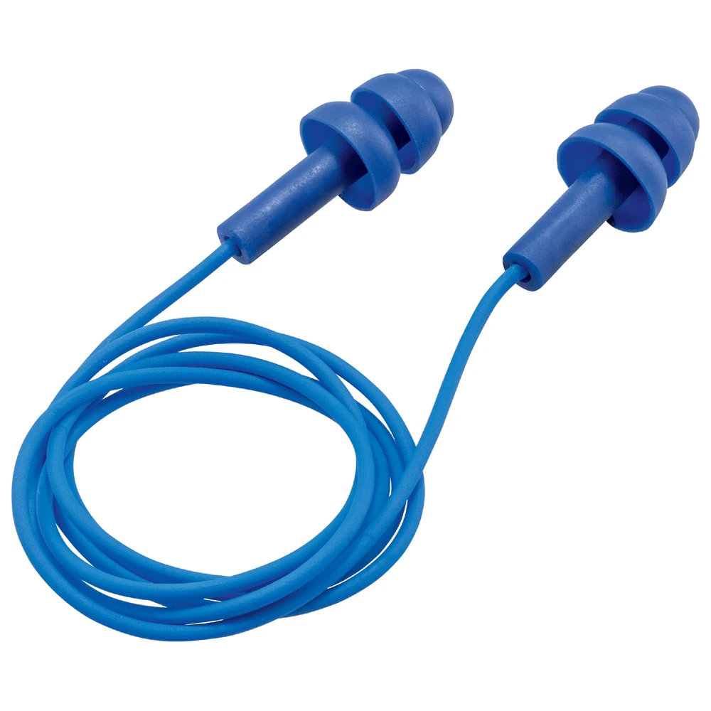 uvex whisper detec, with cord, blue, Medium SNR 23 (50 Pairs)