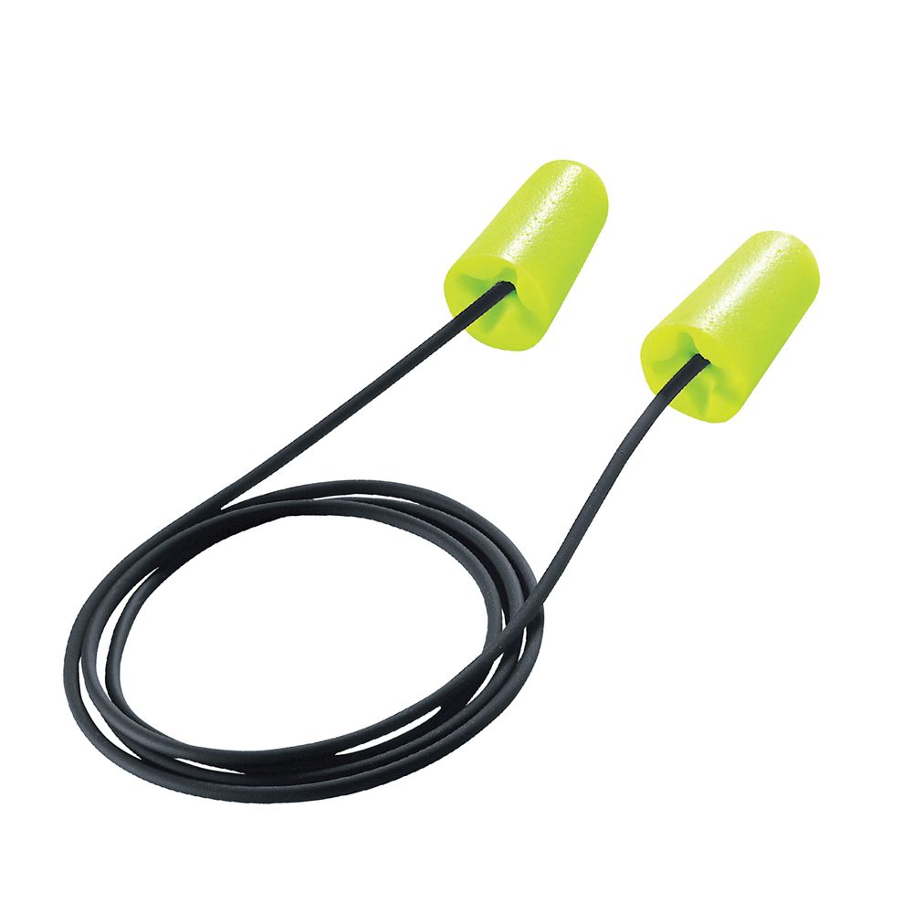 uvex x-fit, with cord, lime/black, Medium SNR 37 (100 Pairs)