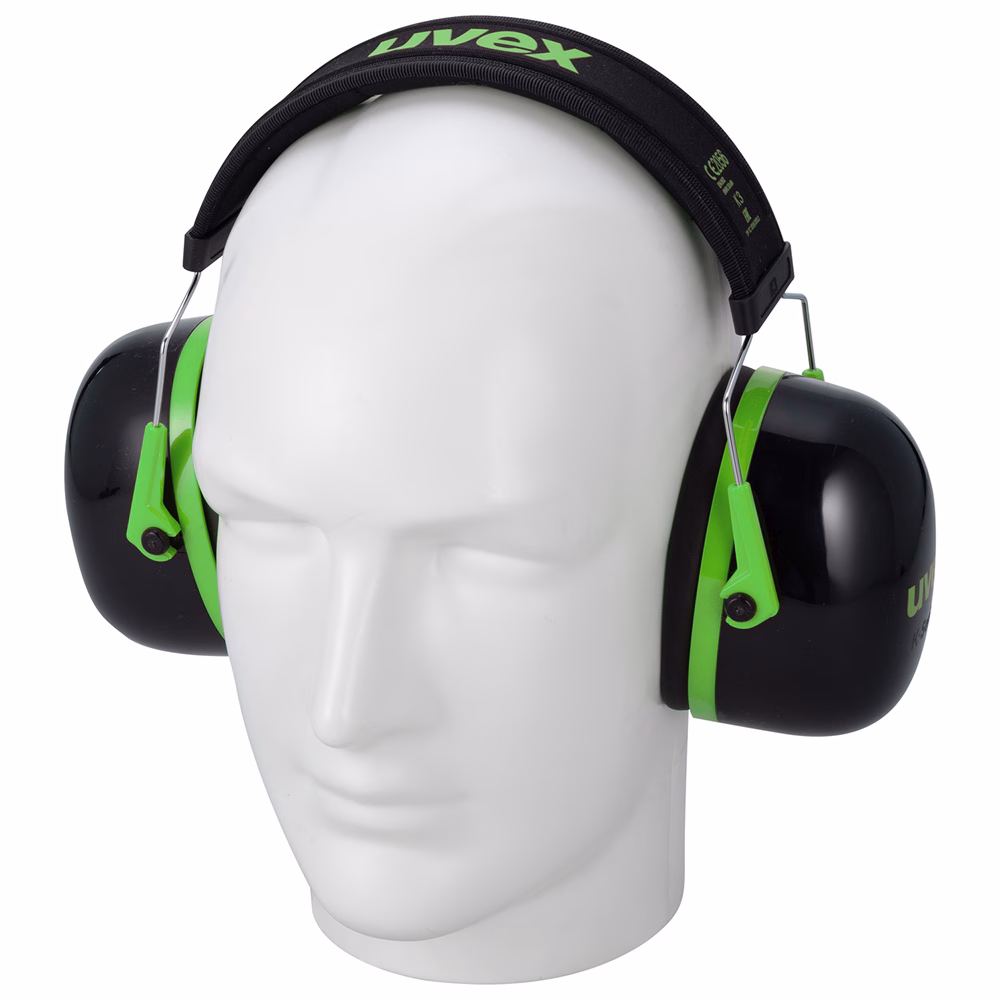 uvex K1, earmuffs, black/green, adjustable SNR 28 - Image 6