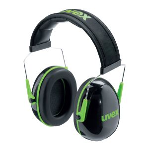 uvex K1, earmuffs, black/green, adjustable SNR 28