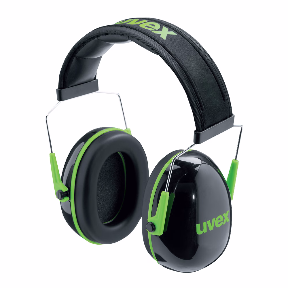 uvex K1, earmuffs, black/green, adjustable SNR 28
