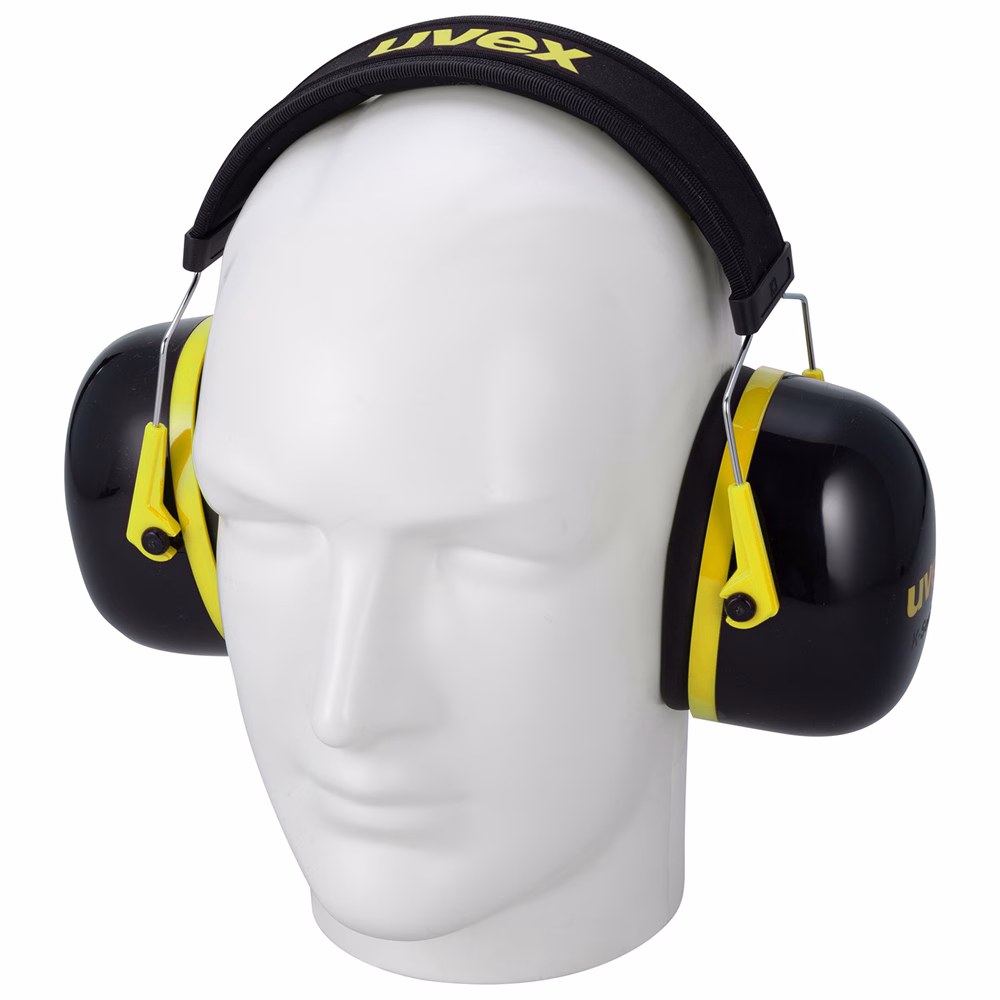 uvex K2, earmuffs, black/yellow, adjustable SNR 32 - Image 6