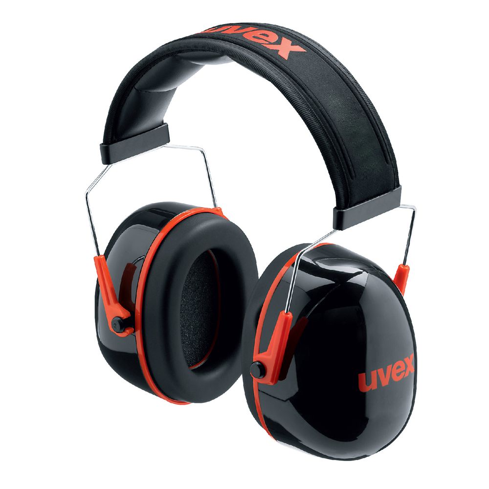 uvex K3, earmuffs, black/red, adjustable SNR 33