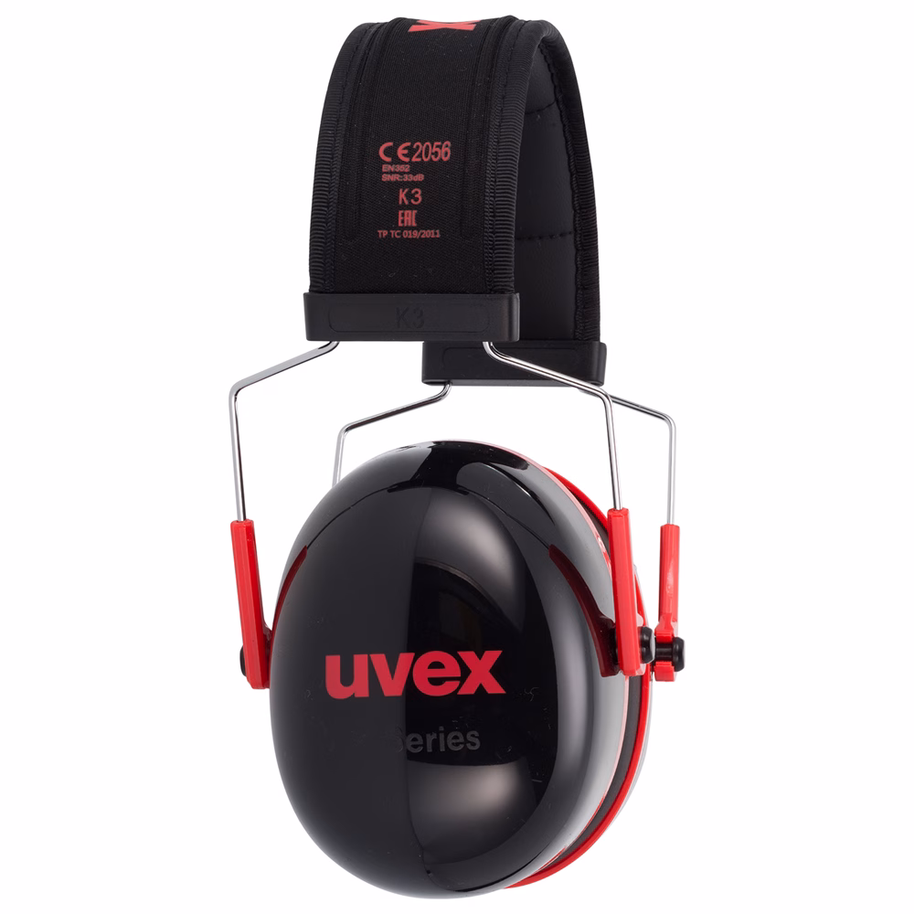 uvex K3, earmuffs, black/red, adjustable SNR 33 - Image 4