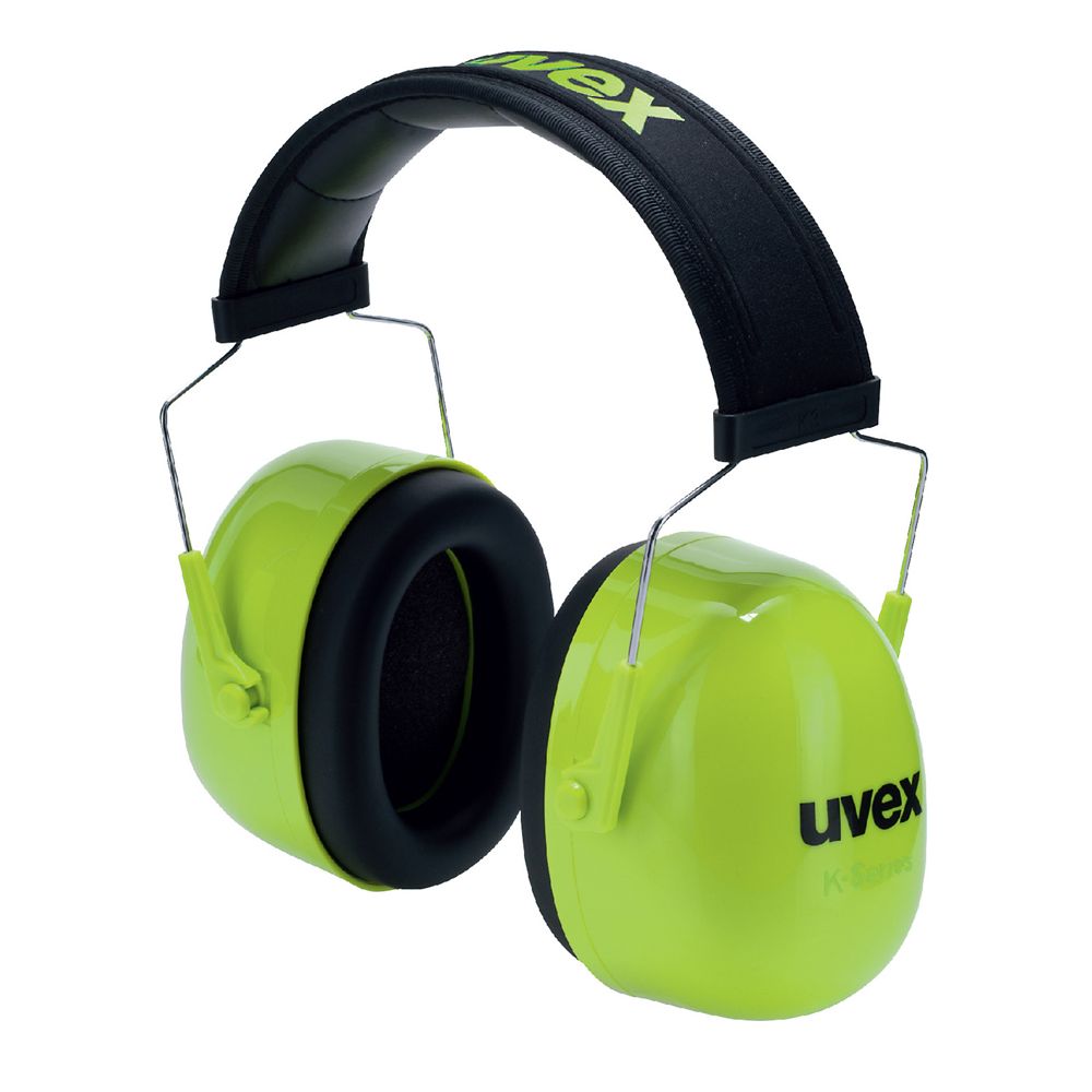 uvex K4, earmuffs, lime/black, adjustable SNR 35