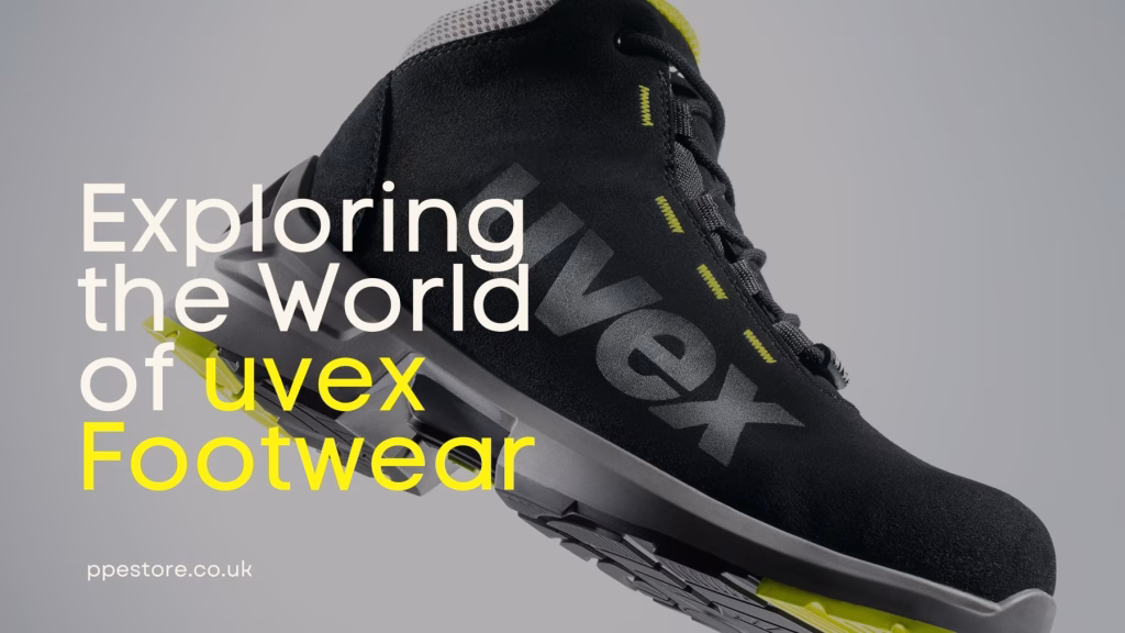 uvex safety footwear, black work boots