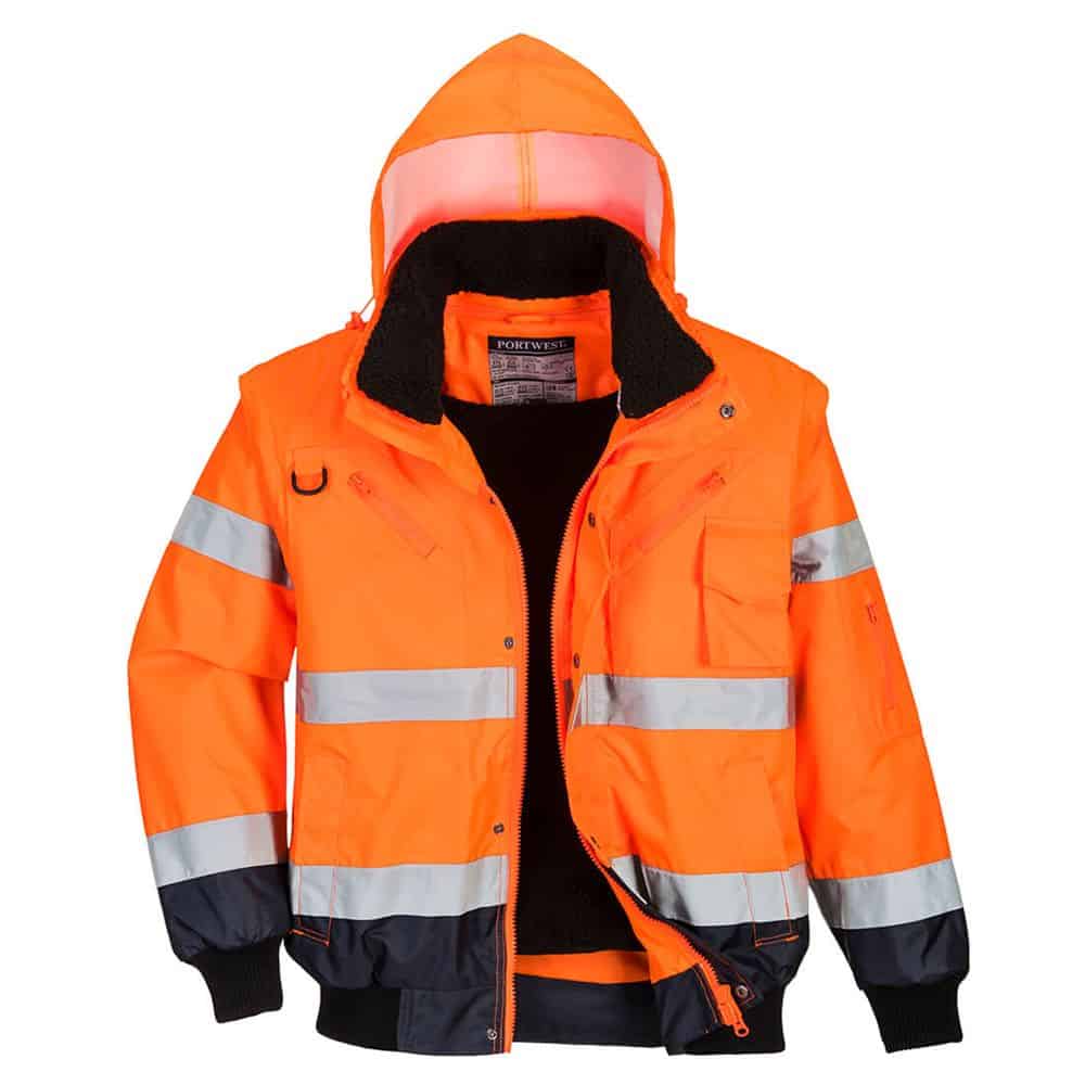 Portwest C465 Hi-Vis Contrast Bomber Jacket - Various Colours