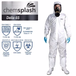 Chemsplash Delta 65 Coverall - Type 5B/6B - White