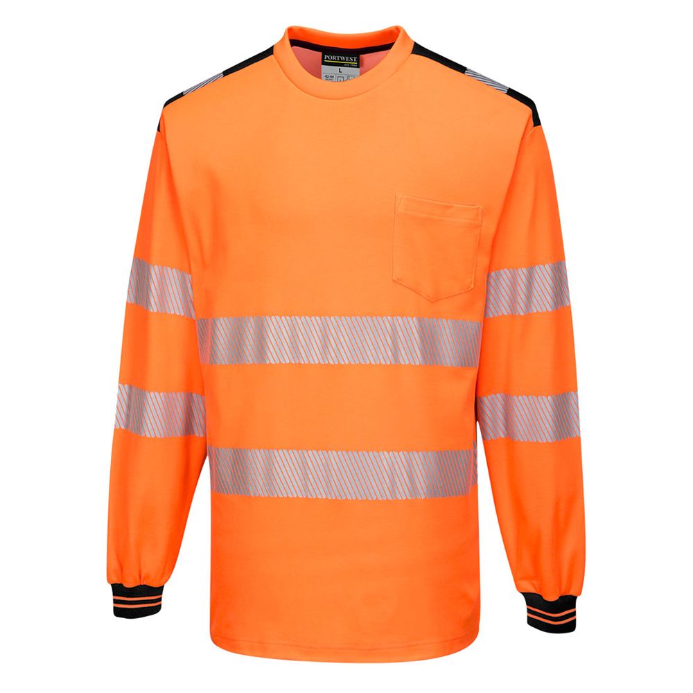 Portwest T185 PW3 Hi-Vis T-Shirt L/S - Various Colours