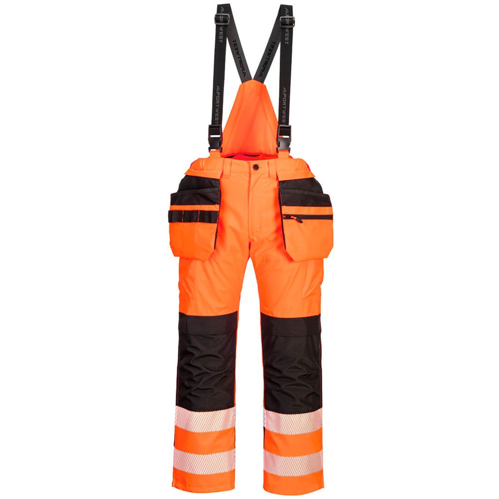 Portwest PW356 PW3 Hi-Vis Rain Bib and Brace - Various Colours