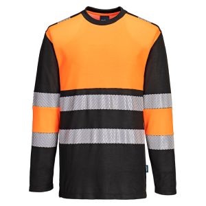 Portwest PW312 PW3 Hi-Vis Cotton Comfort Class 1 T-Shirt L/S - Various Colours