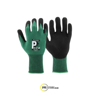 Pred Bamboo Highly Dexterous Black Nitrile Foam Palm Coating Gloves