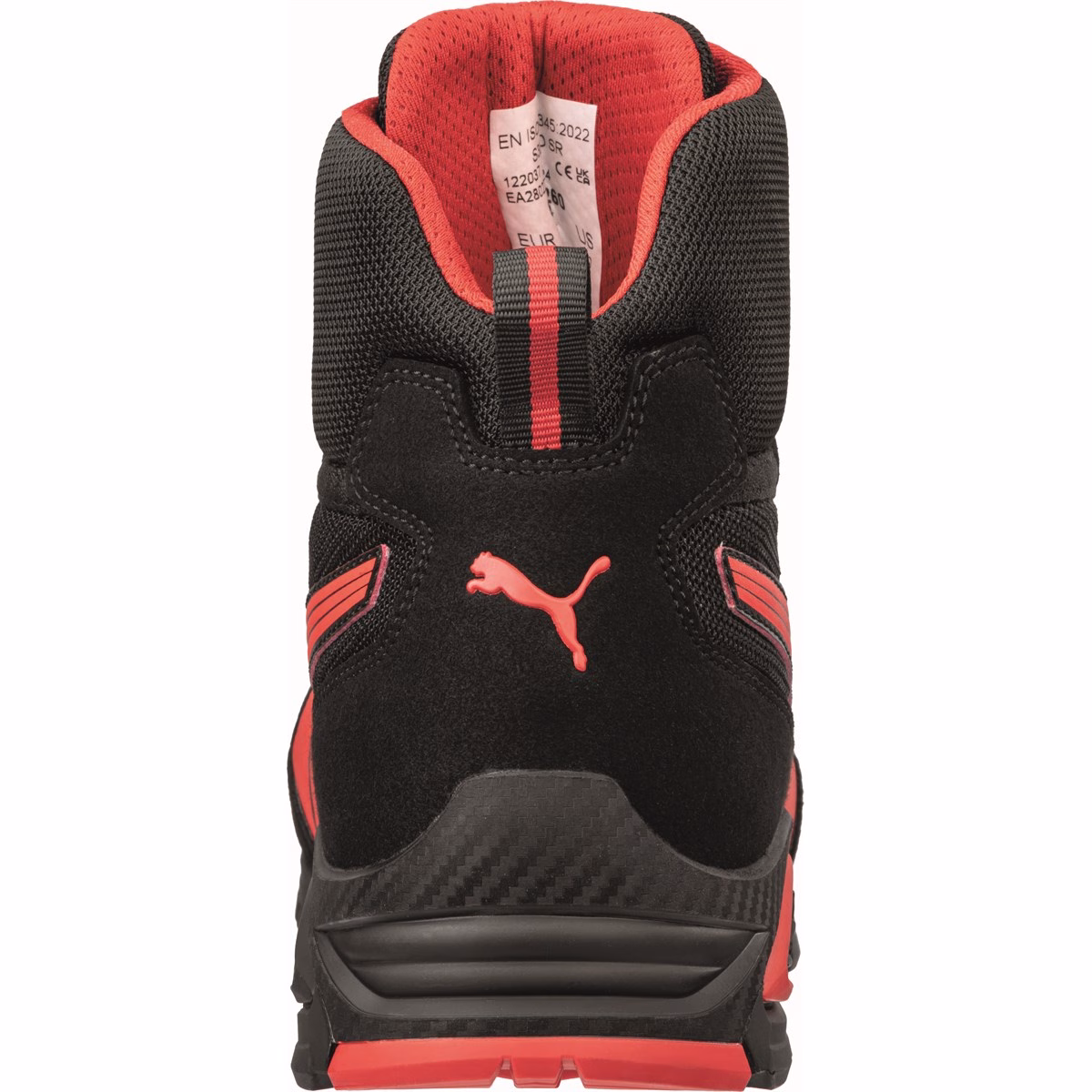 Puma Safety Madrid Mid Black/Red Safety Boots S1PL - Image 4
