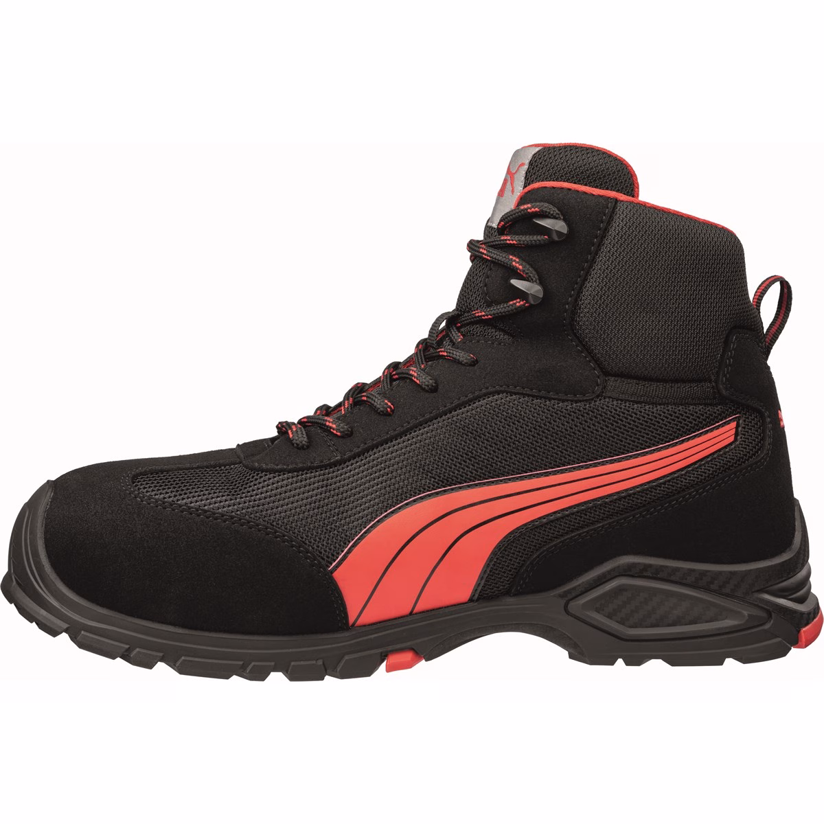 Puma Safety Madrid Mid Black/Red Safety Boots S1PL - Image 3