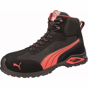 Puma Safety Madrid Mid Black/Red Safety Boots S1PL