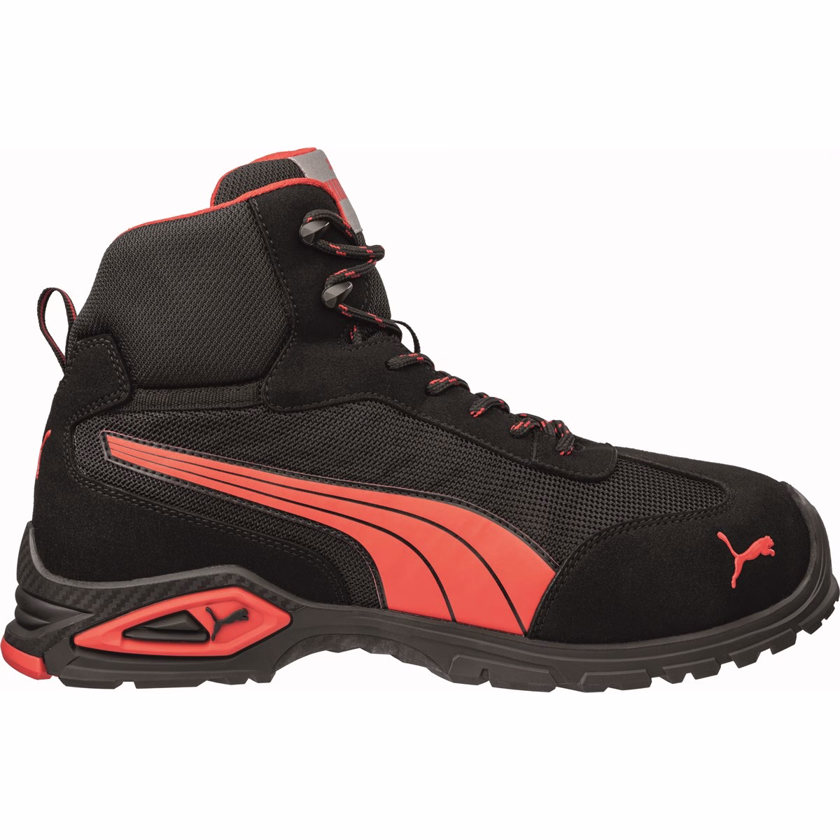 Puma Safety Madrid Mid Black/Red Safety Boots S1PL - Image 2