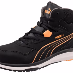 Puma Safety Stepper Mid Black/Peach Womens Safety Boots S3S ESD