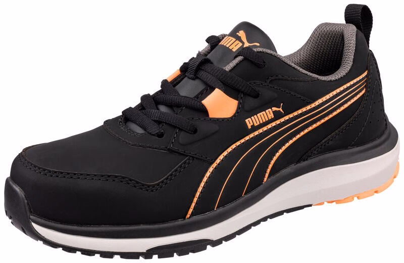 Puma Safety Stepper Low Black/Peach Womens Safety Trainers S3S ESD