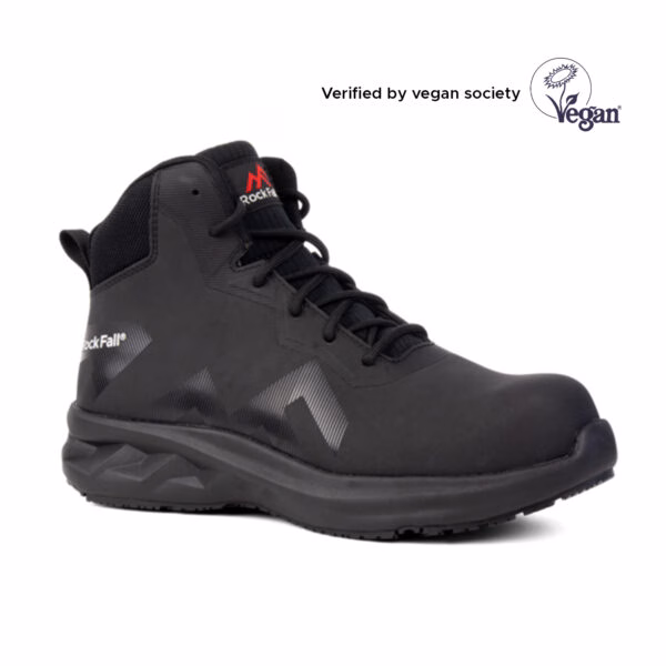 Rock Fall RF300 Tor S3S ESD Mid-Cut Safety Trainers – Black